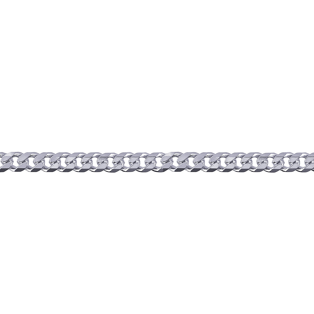 STERLING SILVER BEV DIAMOND CUT CURB CHAIN