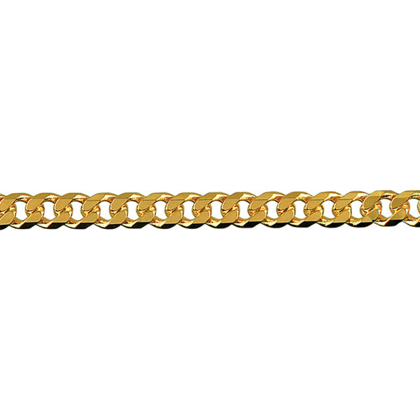 Sterling Silver Hard Gold plated Diamond Cut Curb Chain