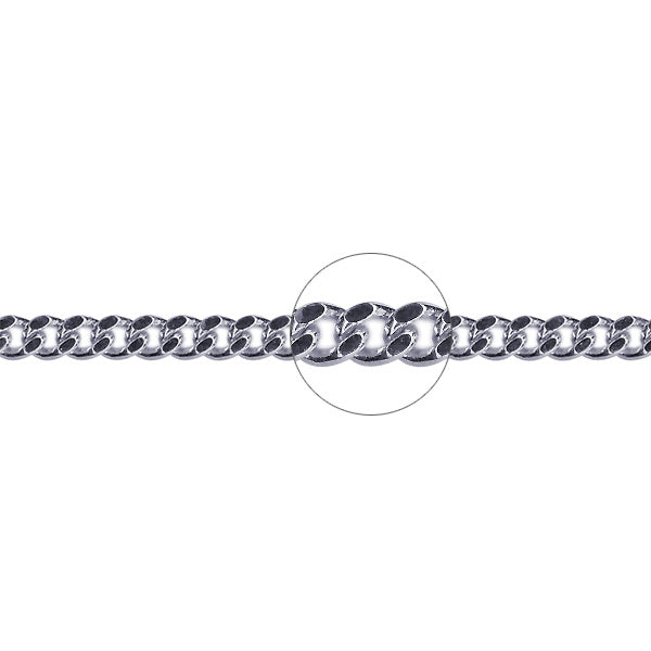 Sterling Silver Diamond Cut Curb Chain