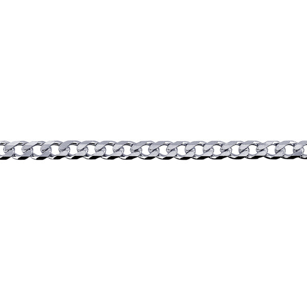 Sterling Silver Diamond Cut Curb Chain