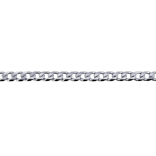 Sterling Silver Diamond Cut Curb Chain 50cm