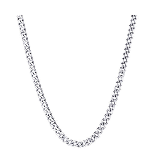Sterling Silver Diamond Cut Curb 55Cm
