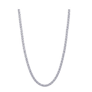 Sterling Silver Diamond Cut Curb Chain