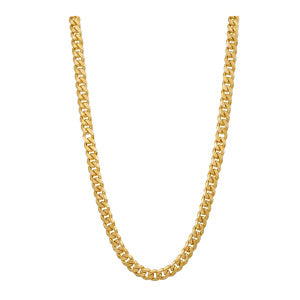 Ss Triple Hgp Diam Cut Curb Chain