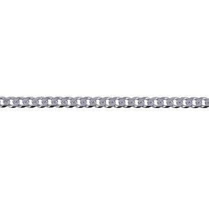 Sterling Silver Diamond Cut Curb Chain 50Cm