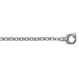 Sterling Silver Euro Boltring Oval Belcher Chain