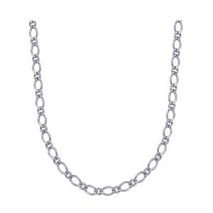Sterling Silver Oval Figaro Chain