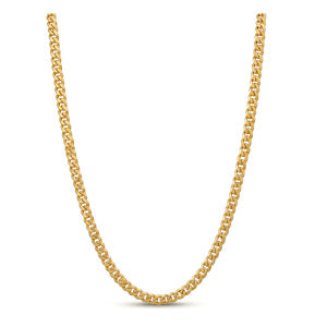 Sterling Silver Triple Hgp Diamond Cut Curb Chain