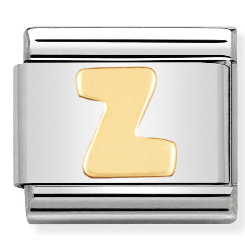 NOM-030101 26- LETTERS composable classic st/st & 18ct gold (Letter Z)