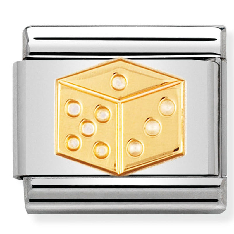 Classic Fun St/Steel And 18Ct Gold Dice