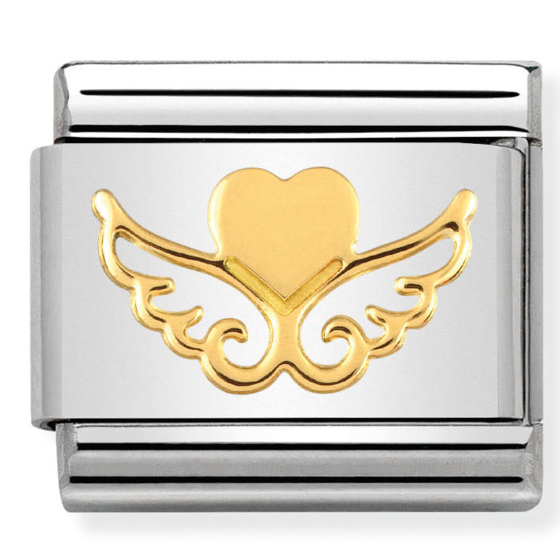 Classic Love St/Steel And 18Ct Gold Heart With Wings