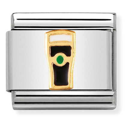 Classic Uk St/Steel Enamel And 18Ct Gold Guine