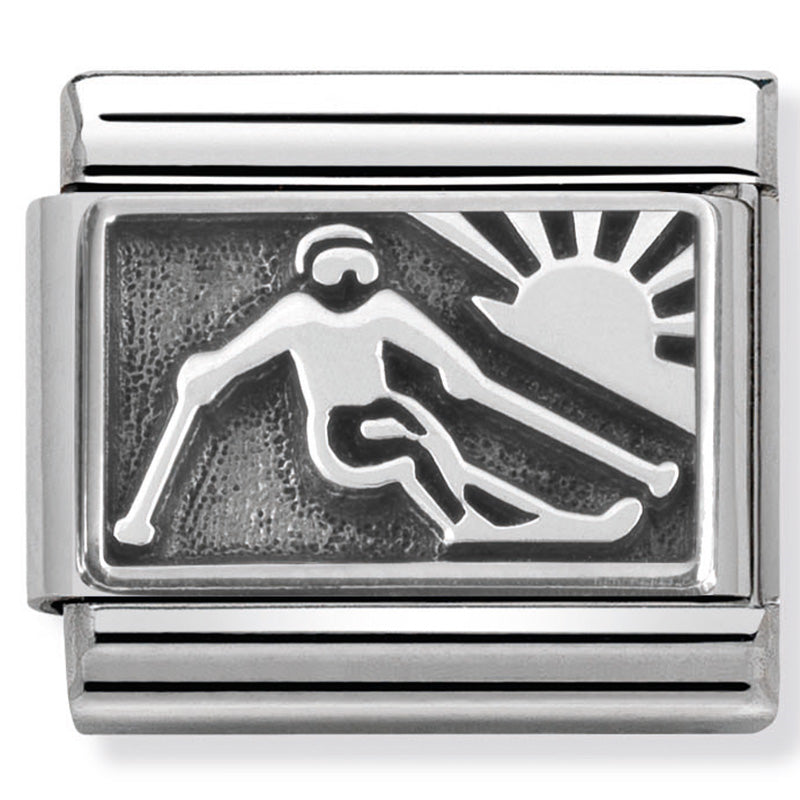 Classic Plates Oxidised St/Steel And 925 Silver