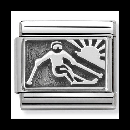 Classic Plates Oxidised St/Steel And 925 Silver