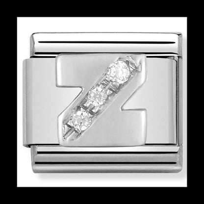 Classic Alph St/St Cz And Silver 925 Letter Z