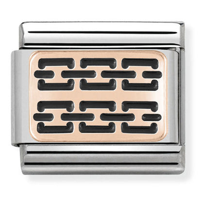 Comp Classic Plates St/Steel Enamel And 9Ct Rode Gold