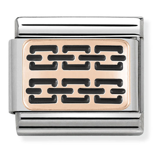 Comp Classic Plates St/Steel Enamel And 9Ct Rode Gold