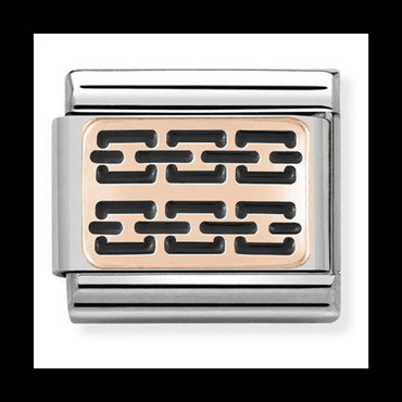 Comp Classic Plates St/Steel Enamel And 9Ct Rode Gold