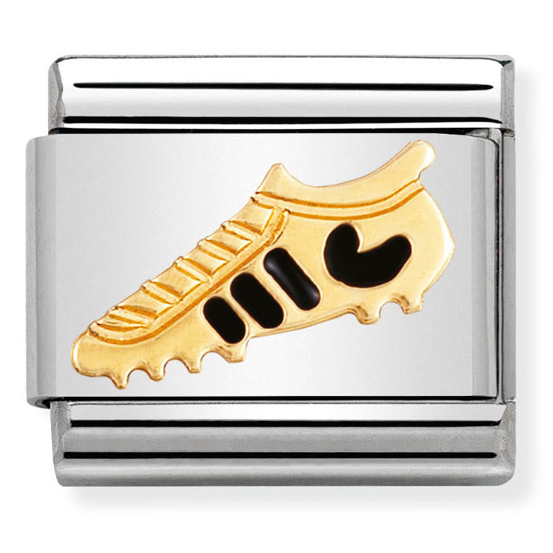 Classic Italian Football St/Steel Enamel And 18Ct Gold