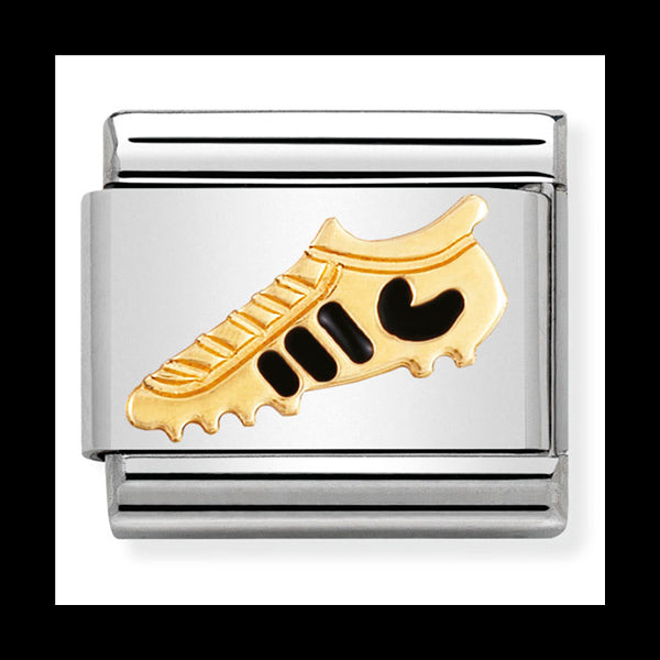 Classic Italian Football St/Steel Enamel And 18Ct Gold