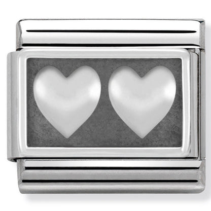 Comp Classic Plates Oxidised St/Steel And Silver