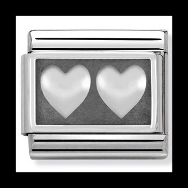 Comp Classic Plates Oxidised St/Steel And Silver