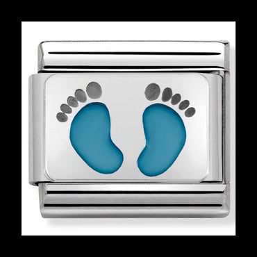 Classic Oxidised Plates St/Steel Enamel & Silver