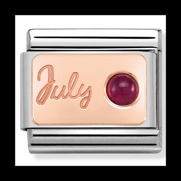 Nd 9Ct Rose Gold July Rubyomposable Classic St