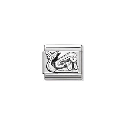 NOM-330101 37 COMP Classic OXIDISED SYMBOLS st/steel & sterling silver (Mermaid)
