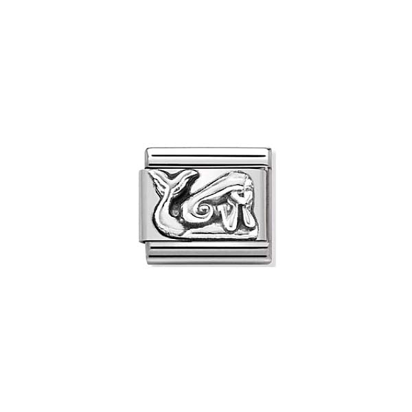 NOM-330101 37 COMP Classic OXIDISED SYMBOLS st/steel & sterling silver (Mermaid)