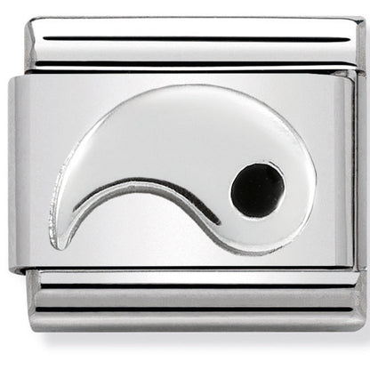 Nom-330204 23 Comp Classic Symbols St/Steel, Enamel & Silver 925 (Yang (Yin Yang))