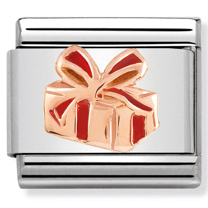Nom-430203 03 Comp Classic Relief Symbols St/Steel, Enamel & 9Ct Rose Gold (Gift Red Enamel) Rrp Au$75/Nz$90