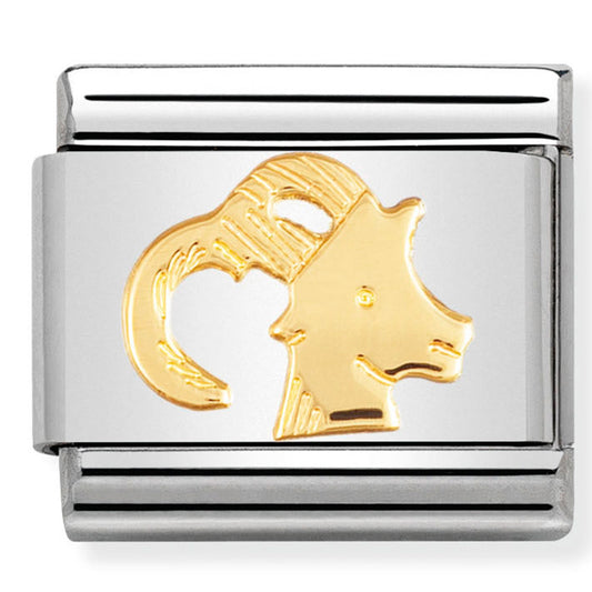 Nom-030104 10- Zodiac Composable Classic St/St & 18Ct Gold (Capricorn)