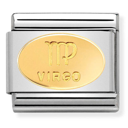 Nom-030165 06 Comp Classic Zodiac Oval St/Steel & 18Ct Gold (Virgo)