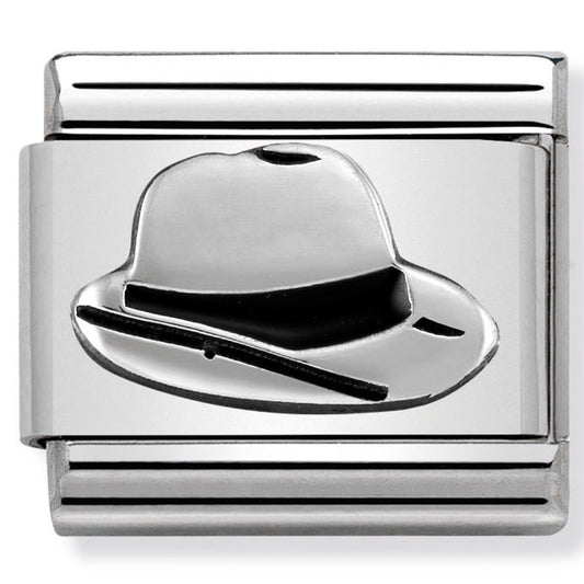 NOM-330202 46 COMP Classic SYMBOLS st/steel, enamel & silver 925 (Panama Hat)