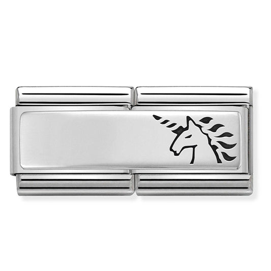 Nom-330710 18 Comp Classic Double Engraved St/Steel & Silver 925 (Unicorn)