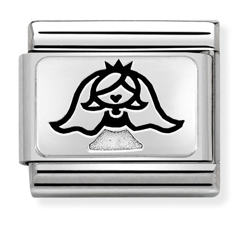 Nom-330208 41 Comp Classic Oxidised Plates St/Steel, Enamel & Silver 925 (Bride)