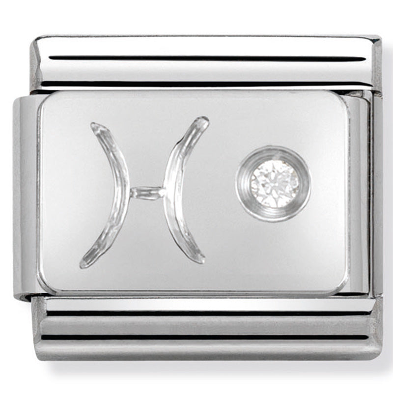 Nom-330302 12 Comp Classic Zodiac St/Steel, Cz & Silver 925 (Pisces)