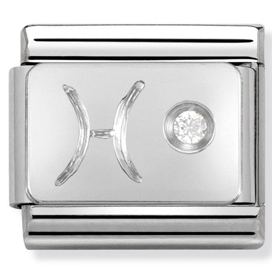 Nom-330302 12 Comp Classic Zodiac St/Steel, Cz & Silver 925 (Pisces)