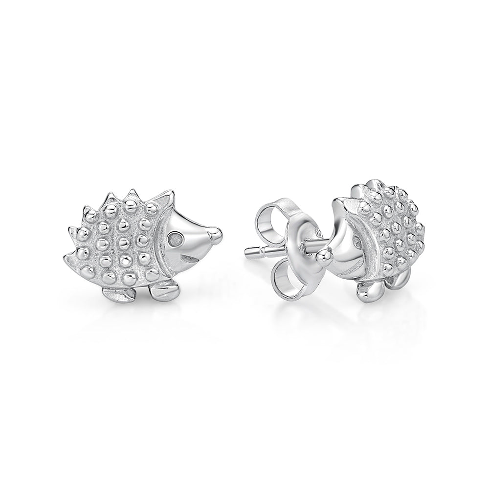 STERLING SILVER HEDGEHOG STUDS