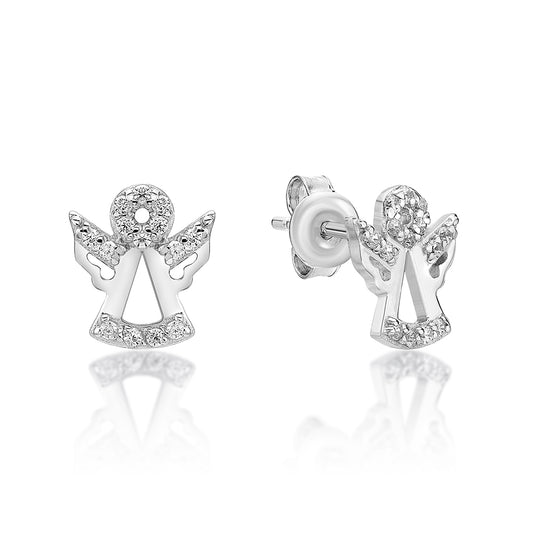 STERLING SILVER ANGEL WINGS CZ POLISH