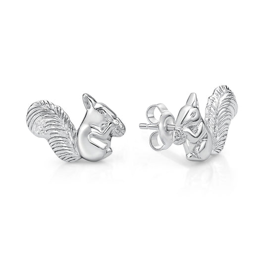 STERLING SILVER SQUIRRELS STUDS