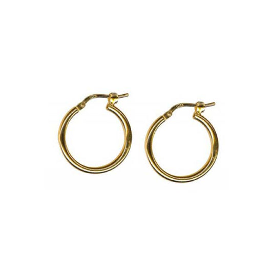 9CT GOLD ITALIAN PLAIN HOOP EARINGS